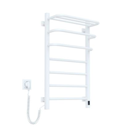 Električni kopalniški radiator s termostatom FORTIS 350W/230V 80,6 cm IP44 bela leva