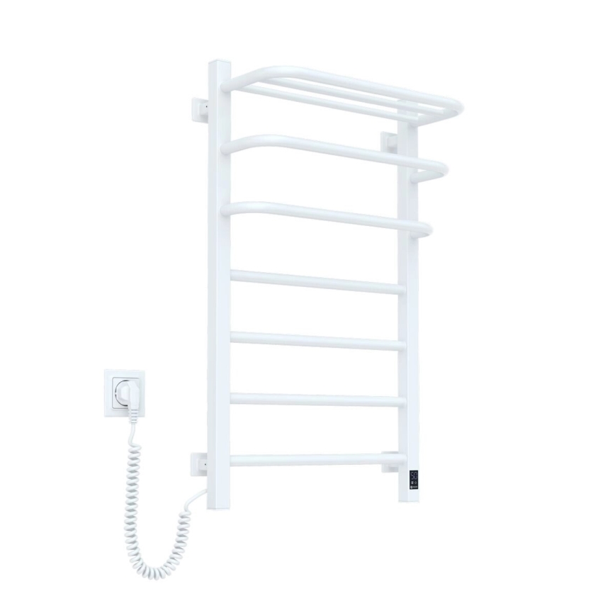 Električni kopalniški radiator s termostatom FORTIS 350W/230V 80,6 cm IP44 bela leva