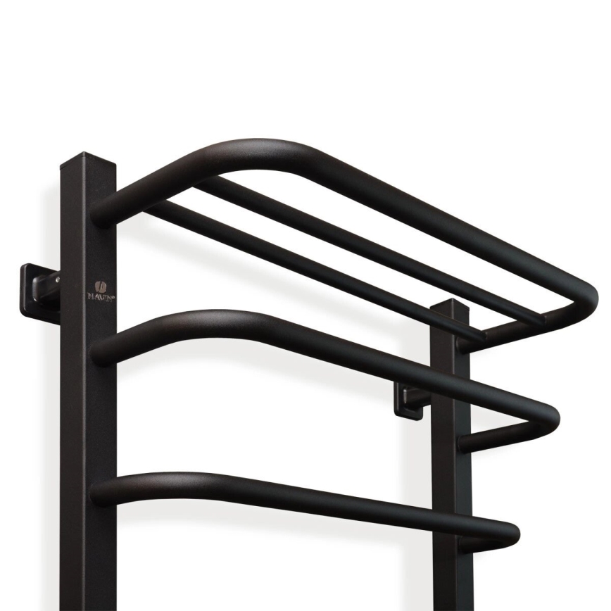 Električni kopalniški radiator s termostatom FORTIS 350W/230V 80,6 cm IP44 črna desno kvadraten