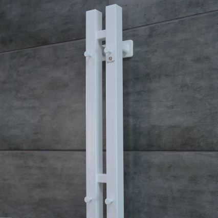 Električni nosilec za brisače s termostatom SILOUETTE 187W/230V 120,6 cm IP44 bela desno kvadraten