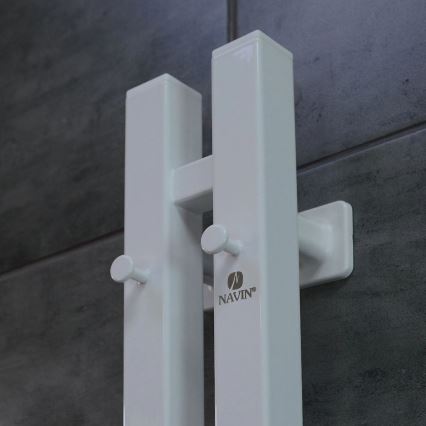 Električni nosilec za brisače s termostatom SILOUETTE 187W/230V 120,6 cm IP44 bela desno kvadraten