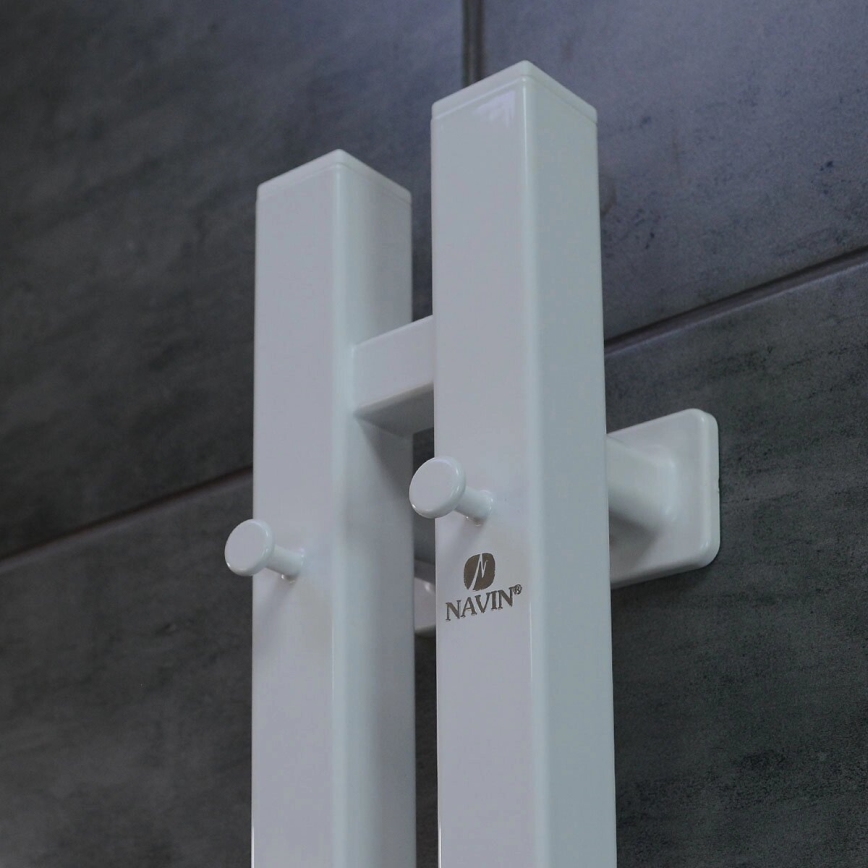 Električni nosilec za brisače s termostatom SILOUETTE 187W/230V 120,6 cm IP44 bela desno kvadraten