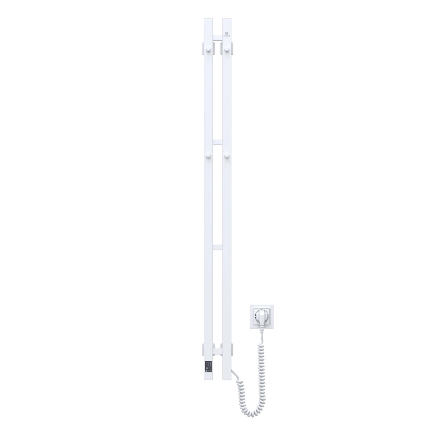 Električni nosilec za brisače s termostatom SILOUETTE 187W/230V 120,6 cm IP44 bela desno kvadraten