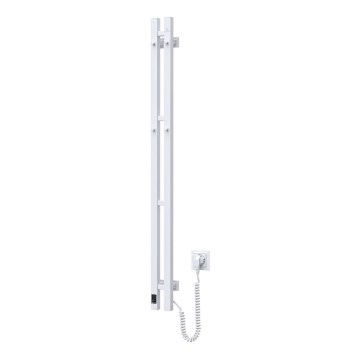 Električni nosilec za brisače s termostatom SILOUETTE 187W/230V 120,6 cm IP44 bela desno kvadraten
