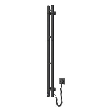 Električni nosilec za brisače s termostatom SILOUETTE 187W/230V 120,6 cm IP44 črna desno kvadraten