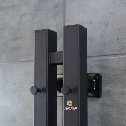 Električni nosilec za brisače s termostatom SILOUETTE 187W/230V 120,6 cm IP44 črna desno kvadraten