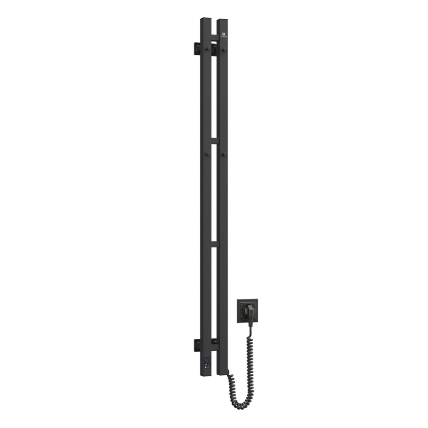Električni nosilec za brisače s termostatom SILOUETTE 187W/230V 120,6 cm IP44 črna desno kvadraten