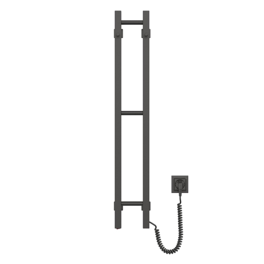 Električni nosilec za brisače SILOUETTE 187W/230V 101,1 cm IP44 črna desno kvadraten