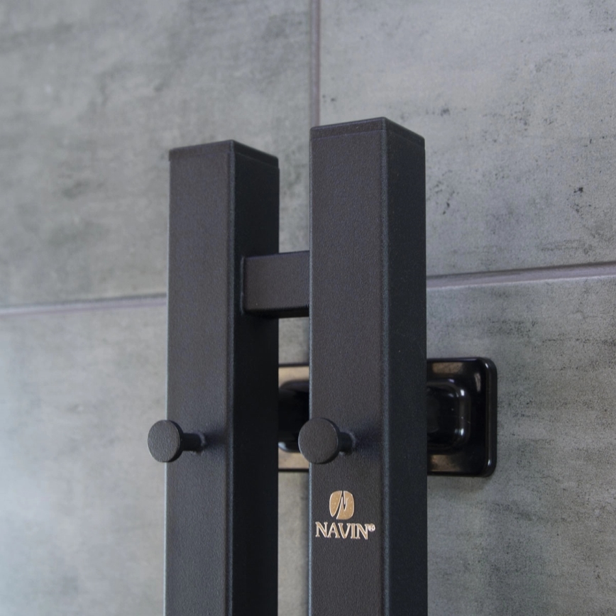 Električni sušilnik brisač s termostatom SILOUETTE 106W 150x9 cm črna desna