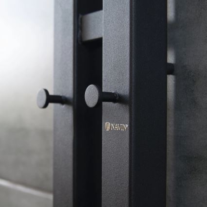 Električni sušilnik brisač s termostatom SILOUETTE 106W 150x9 cm črna desna