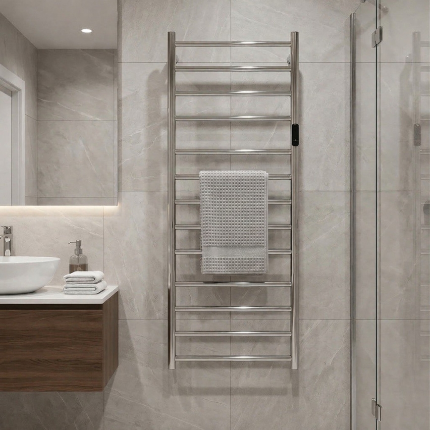 Električni sušilnik za brisače 45x132 cm 180W nerjavno jeklo