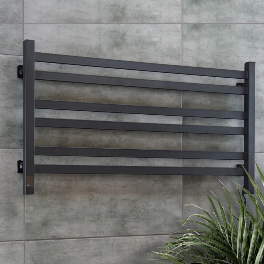 Električni sušilnik za brisače s termostatom AVANGARD 181W 50x90 cm, črn, desni