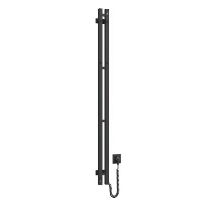 Električni sušilnik za brisače s termostatom SILOUETTE 106W 150x9 cm črn desni
