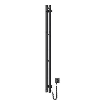 Električni sušilnik za brisače s termostatom SILOUETTE 106W 150x9 cm črna desna