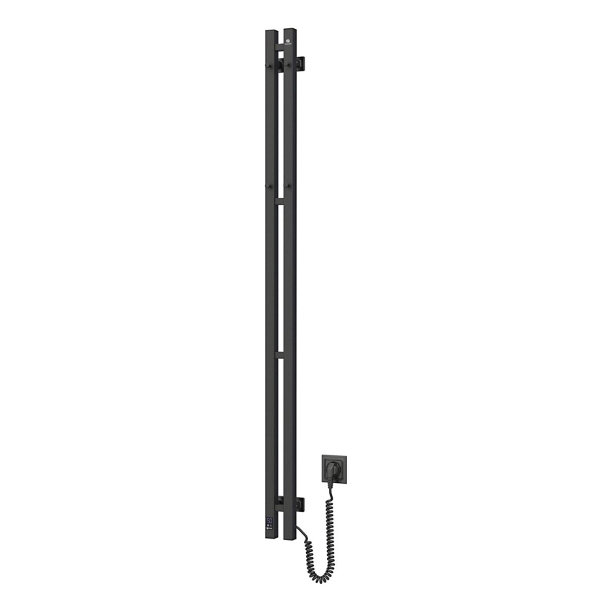 Električni sušilnik za brisače s termostatom SILOUETTE 200W/230V 150,6cm IP44 črna desna