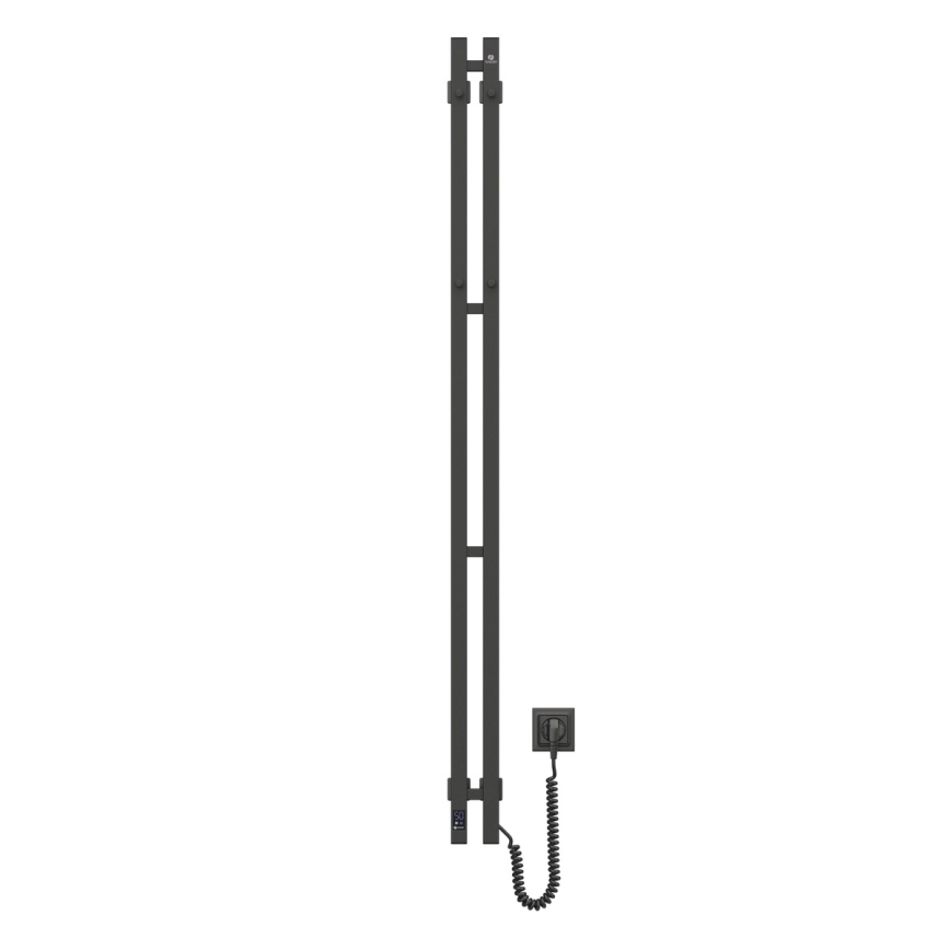 Električni sušilnik za brisače s termostatom SILOUETTE 200W/230V 150,6cm IP44 črna desna