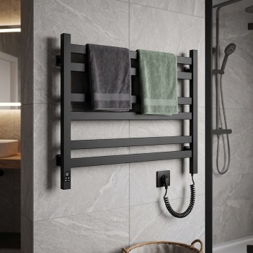 Električni sušilnik za brisače z termostatom AVANGARD 181W 50x90 cm, črn, desna izvedba