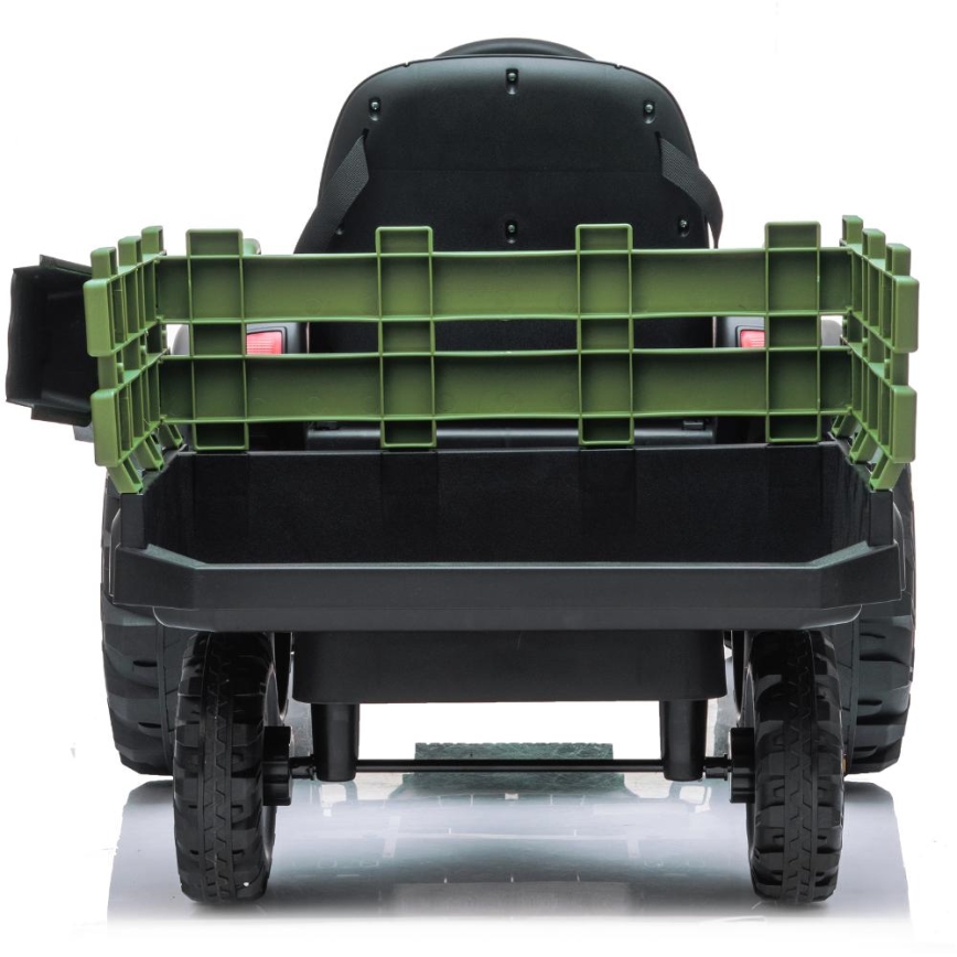 Električni traktor s prikolico 2x30W/7000 mAh črna/zelena + Daljinski upravljalnik