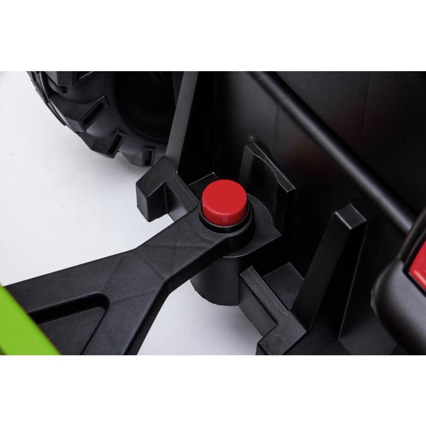 Električni traktor s prikolico 2x30W/7000 mAh črna/zelena + Daljinski upravljalnik