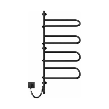 Električni vrtljiv sušilec za brisače ELECTRA 120W/230V 102,5x47,5 cm nerjaveče jeklo/črna levi