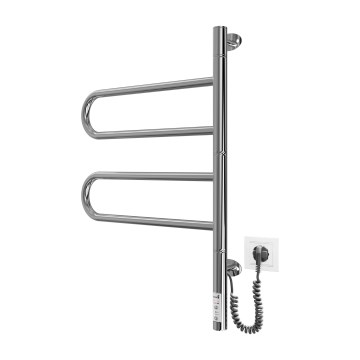 Električni vrtljiv sušilec za brisače TRISTAR 75W/230V 60x44,5 cm IP44 nerjaveče jeklo/sijajni krom