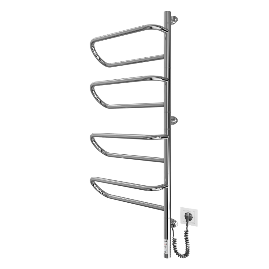 Električni vrteči se sušilnik za brisače ELECTRA 120W/230V 100x44,5 cm nerjaveče jeklo/krom desni