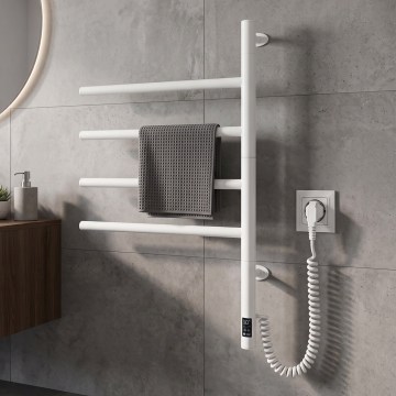 Električni vrtljiv sušilnik za brisače s termostatom ARABESQUE 60W 65x49 cm bela