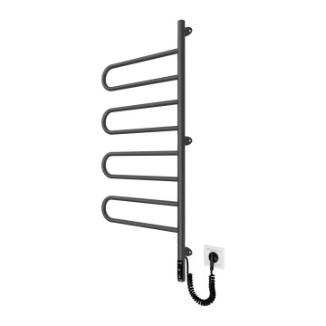 Električni vrtljiv sušilnik za brisače TRISTAR 105W/230V 102,5x44,5 cm IP44 nerjaveče jeklo/črna