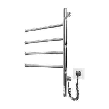 Električni vrtljiv sušilnik za brisače VEER 50W/230V 60x44,5 cm nerjaveče jeklo/sijajni krom