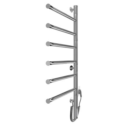 Električni vrtljivi grelec za brisače VEER 80W/230V 80x44,5 cm nerjavno jeklo/sijajni krom