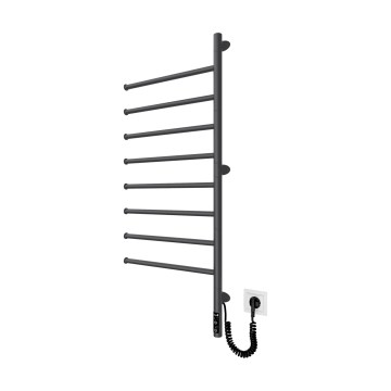 Električni vrtljiv sušilnik za brisače VEER 95W/230V 102,5x44,5 cm nerjaveče jeklo/črna