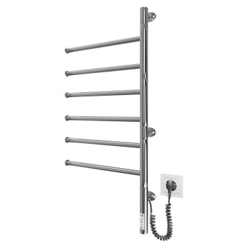 Električni vrtljivi grelec za brisače VEER 80W/230V 80x44,5 cm nerjavno jeklo/sijajni krom