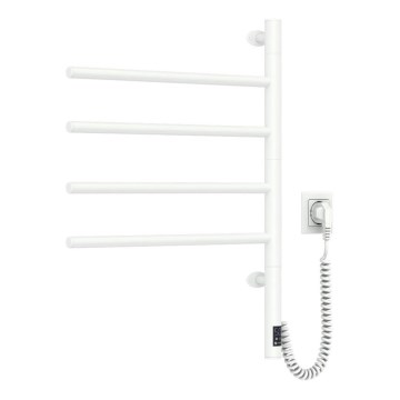 Električni vrtljivi sušalnik za brisače s termostatom ARABESQUE 150W/230V 64,6 cm IP44 bela
