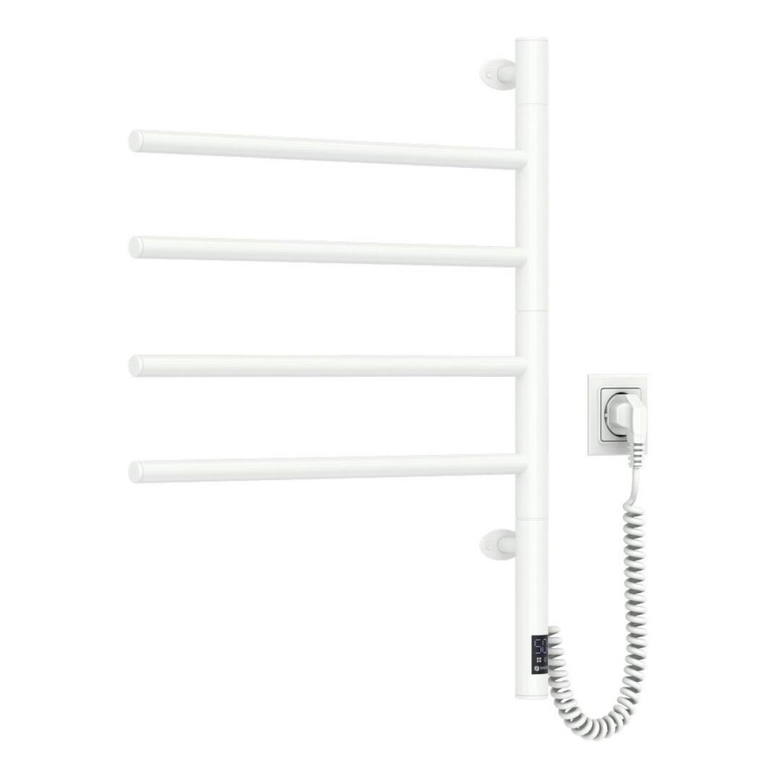 Električni vrtljivi sušalnik za brisače s termostatom ARABESQUE 150W/230V 64,6 cm IP44 bela