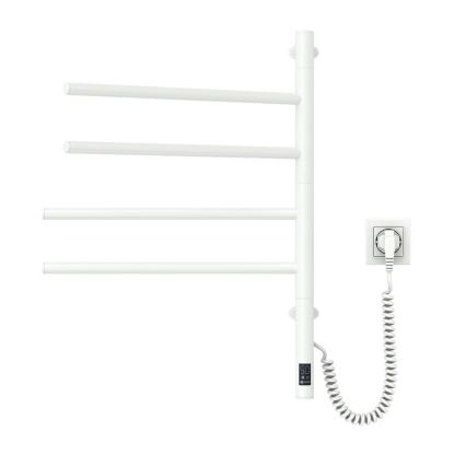 Električni vrtljivi sušalnik za brisače s termostatom ARABESQUE 150W/230V 64,6 cm IP44 bela