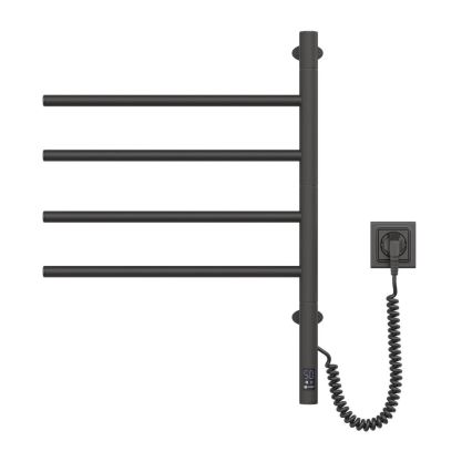 Električni vrtljivi sušalnik za brisače s termostatom ARABESQUE 150W/230V 64,6 cm IP44 črna
