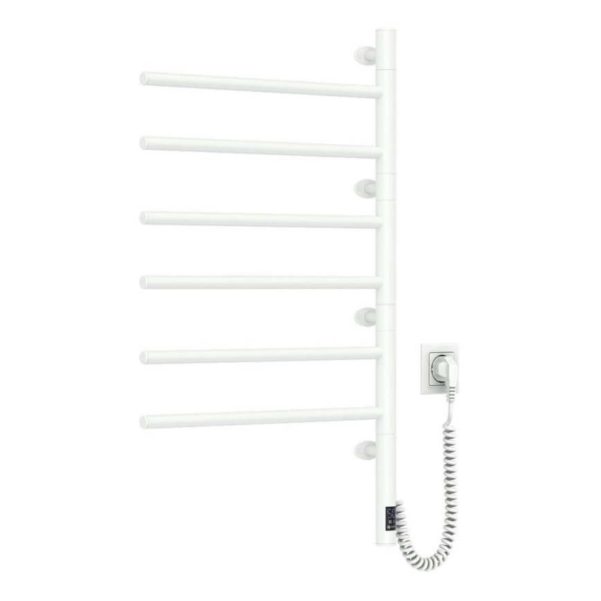Električni vrtljivi sušalnik za brisače s termostatom ARABESQUE 196W/230V 81,8 cm IP44 bela
