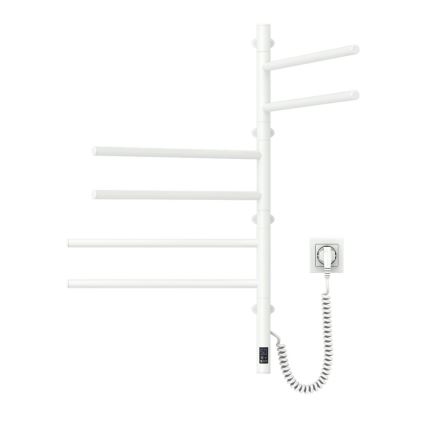 Električni vrtljivi sušalnik za brisače s termostatom ARABESQUE 196W/230V 81,8 cm IP44 bela