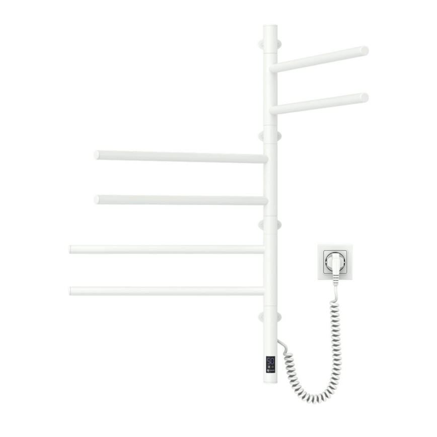 Električni vrtljivi sušalnik za brisače s termostatom ARABESQUE 196W/230V 81,8 cm IP44 bela