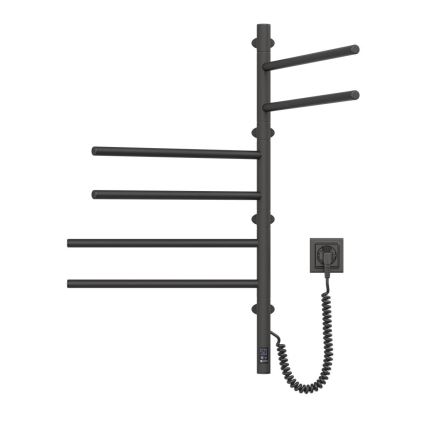 Električni vrtljivi sušalnik za brisače s termostatom ARABESQUE 196W/230V 81,8 cm IP44 črna