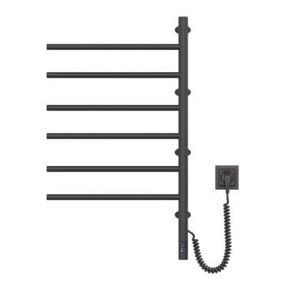 Električni vrtljivi sušalnik za brisače s termostatom ARABESQUE 196W/230V 81,8 cm IP44 črna