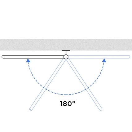 Električni vrtljivi sušalnik za brisače s termostatom FOUETTE 128W/230V 64,6 cm IP44 črna