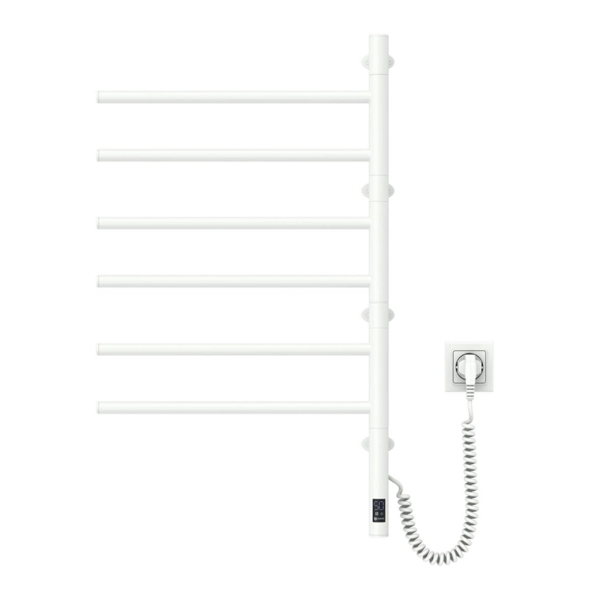 Električni vrtljivi sušilec za brisače s termostatom ARABESQUE 196W/230V 81,8 cm IP44 bela