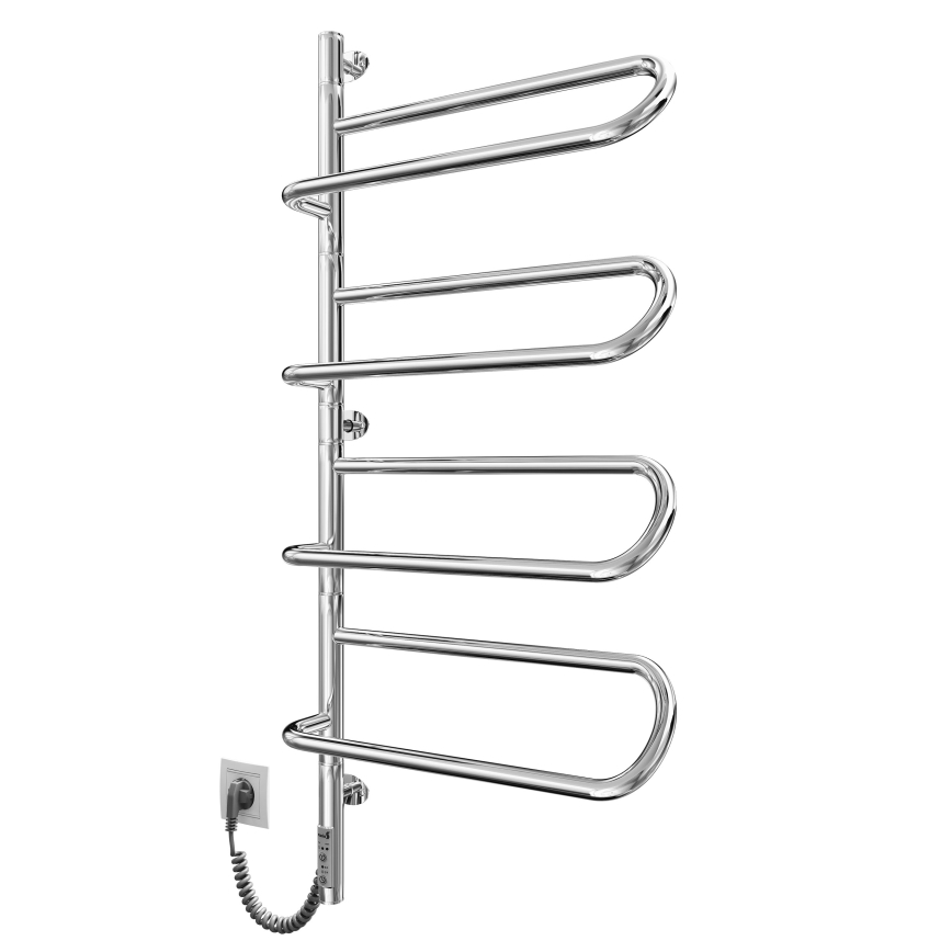 Električni vrtljiv sušilnik za brisače ELECTRA 120W/230V 100x44,5 cm nerjavno jeklo/krom, levo