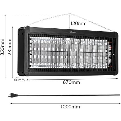 Električni zapiralec insektov 3x20W/230V 200 m2