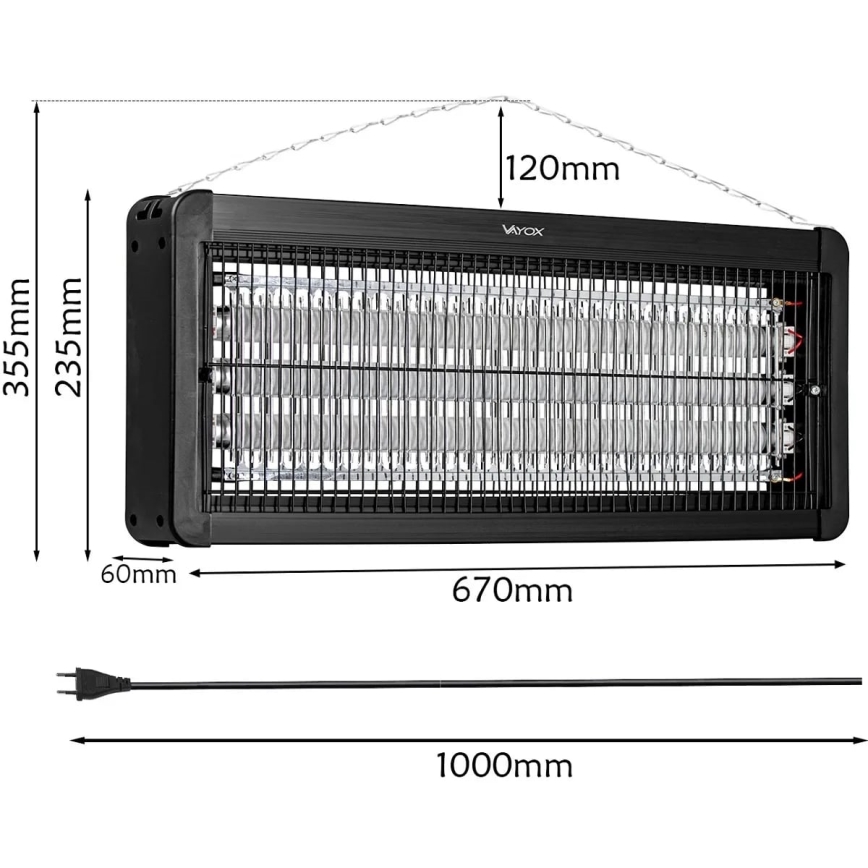 Električni zapiralec insektov 3x20W/230V 200 m2