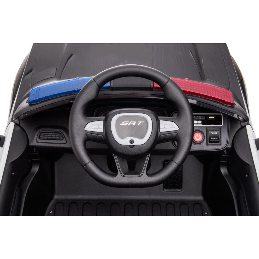 Električno avto Dodge Challenger Policija 50W/4500 mAh črno/belo