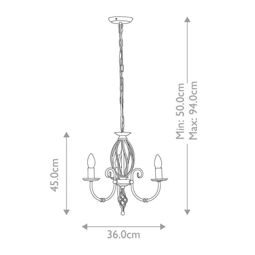 Elstead - Lestenec na verigi ARTISAN 3xE14/60W/230V