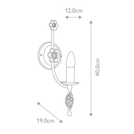 Elstead - Stenska svetilka BELFRY 1xE14/60W/230V