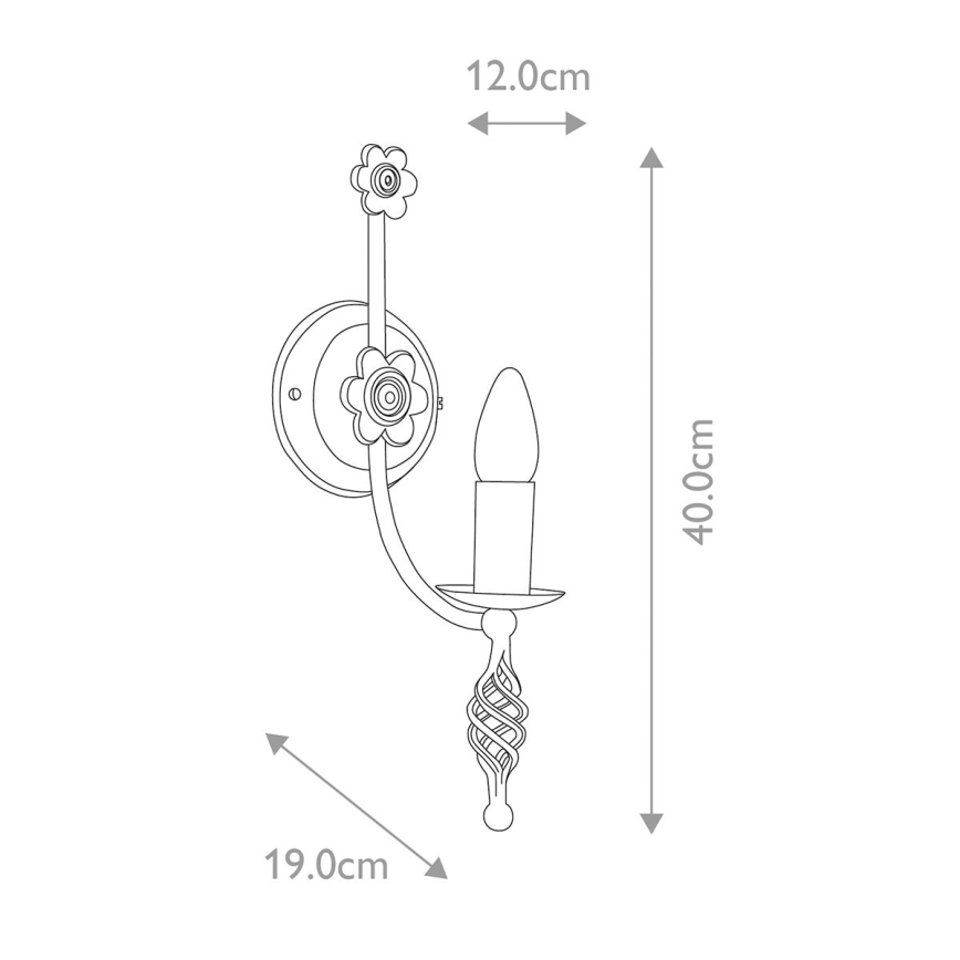 Elstead - Stenska svetilka BELFRY 1xE14/60W/230V